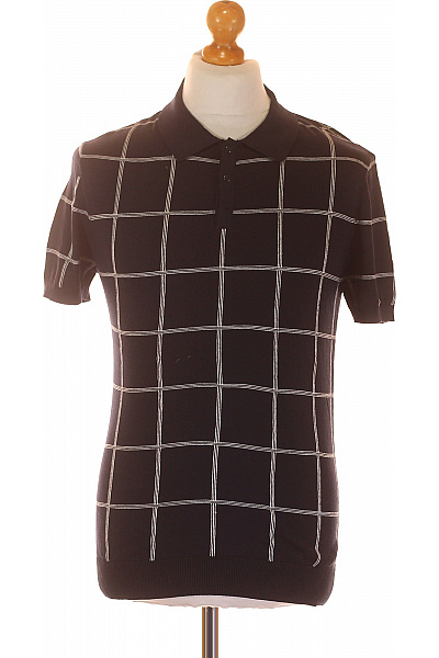 Pánské Tričko S Límečkem Modré Vel. S