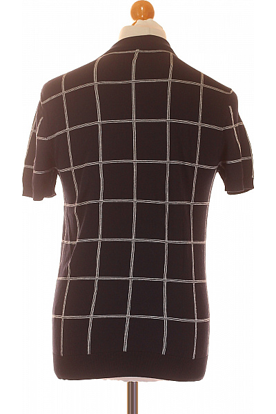 Pánské Tričko s Límečkem Modré Vel. S