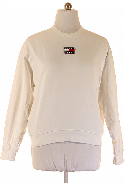 Dámská Mikina Bez Zapínání Bílá TOMMY HILFIGER Vel. L