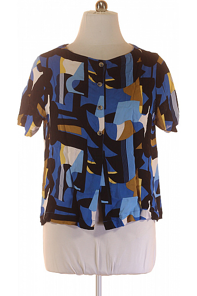 Vzorovaná  Halenka Modrá S.OLIVER Second hand Vel. 44