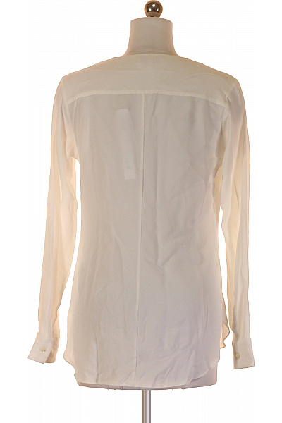  Halenka Jednobarevná Hedvábná Bílá Vel. 40