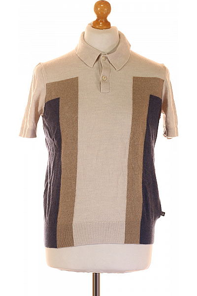 Pánské Tričko s Límečkem Vlněné Barevné Ted Baker