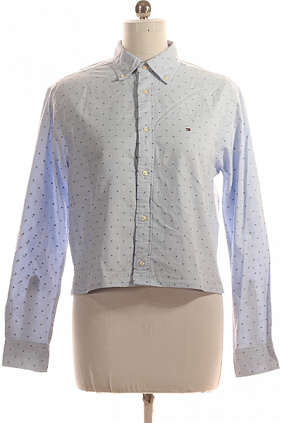 TOMMY HILFIGER Pánská Košile Modrá Second Hand Vel. S