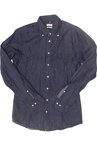 Riflová Pánská Košile Modrá Seidensticker Vel. 40