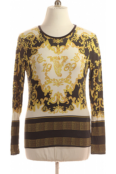 VERSACE Dámské Tričko S Potiskem Barevné Second Hand Vel. XL