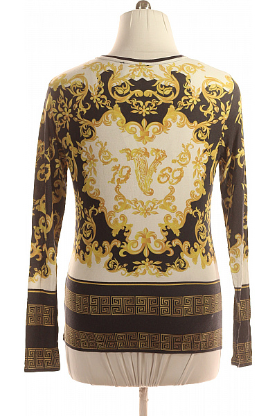 VERSACE Dámské Tričko s Potiskem Barevné Second hand Vel. XL