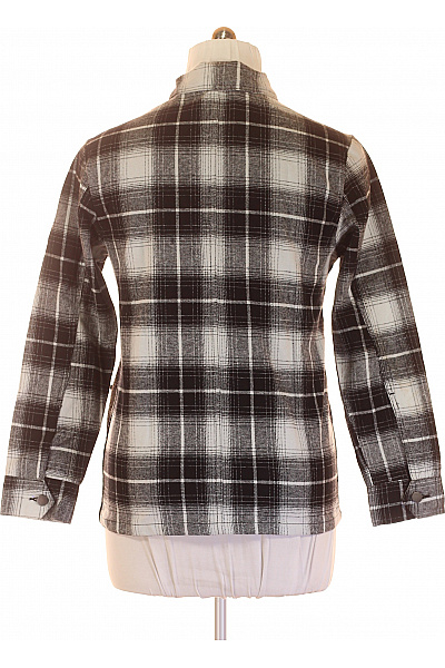 Pánský Kabát Černobílý BRAVE SOUL Second hand Vel. M