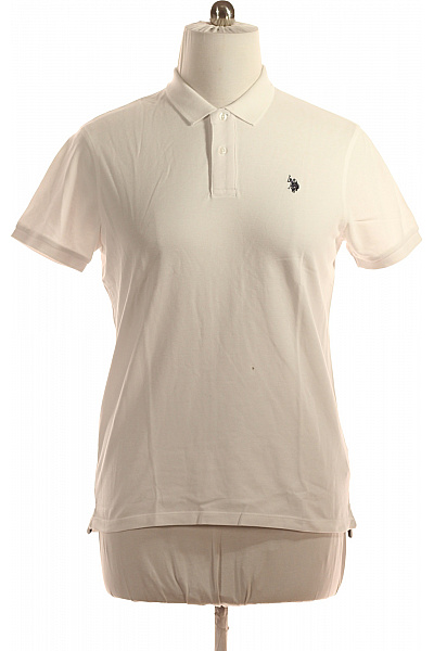 U.S.POLO ASSN. Pánské Tričko S Límečkem Bílé Vel. L