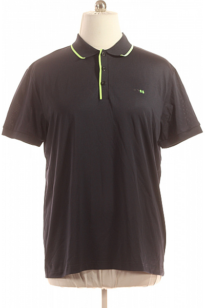 Pánské Tričko S Límečkem Modré Hugo Boss Second Hand Vel. XXL