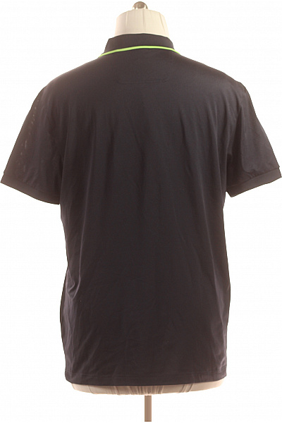 Pánské Tričko s Límečkem Modré Hugo Boss Second hand Vel. XXL