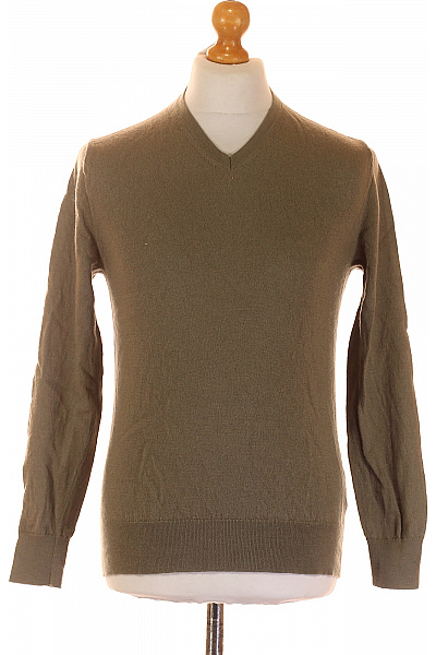 Pánský Svetr Meriný Khaký Second hand Vel. M