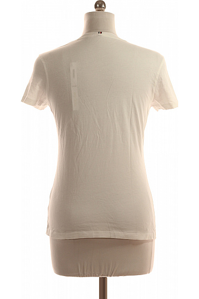 TOMMY HILFIGER Jednoduché Dámské Tričko Bílé Vel. M