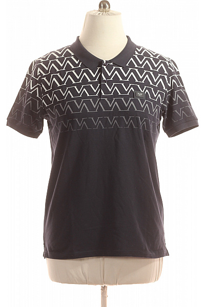 VERSACE Pánské Tričko S Límečkem Modré Vel. XL