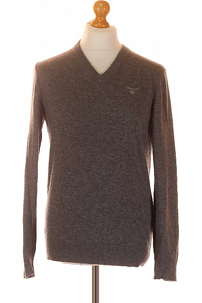 Pánský Svetr Vlněný Šedý GANT Vel. S