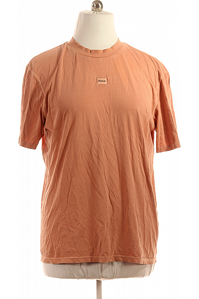 Jednoduché Pánské Tričko Hnědé Hugo Boss Vel. L