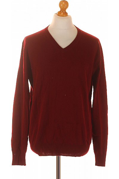 Pánský Svetr Hedvábný Vínový Vel. XL