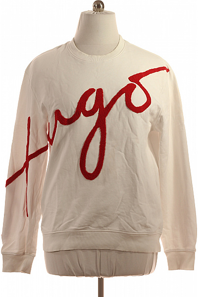 Pánská Mikina Bez Zapínání Bílá Hugo Boss Vel. XL