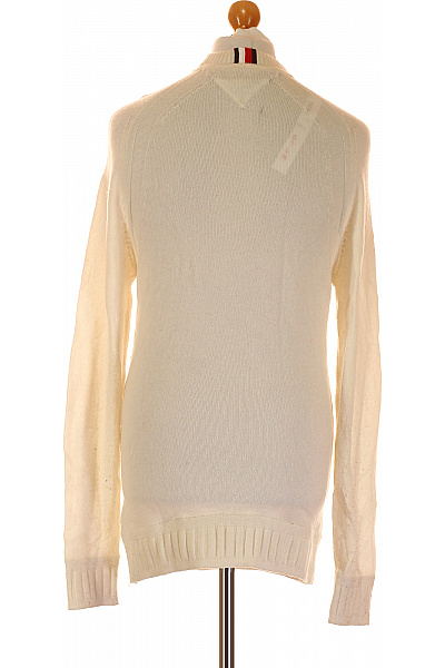 Pánský Svetr Vlněný Bílý TOMMY HILFIGER Vel. M