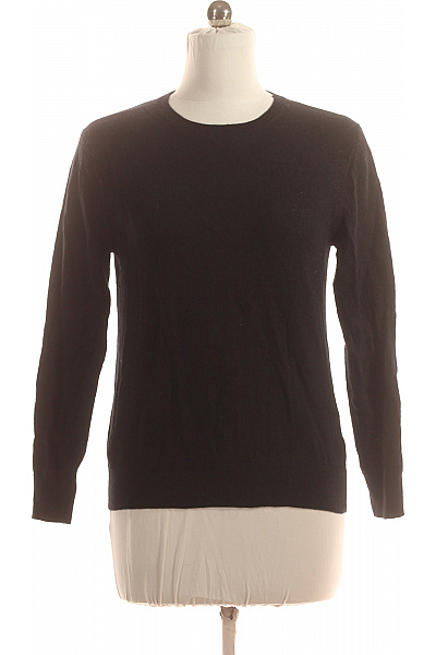 Dámský Pulovr Vlněný Černý Second Hand Vel. XL