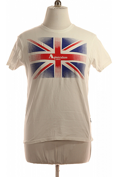 Pánské Tričko Bílé Aquascutum Second Hand