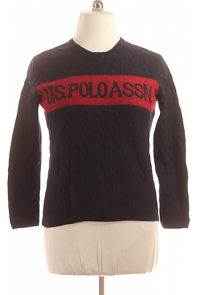 U.S.POLO ASSN. Pánský Pulovr Vlněný Modrý Vel. XXL