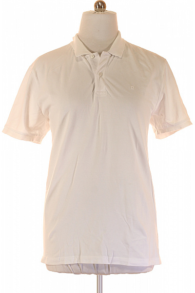 PIERRE CARDIN Pánské Tričko s Límečkem Bílé Vel. XXL