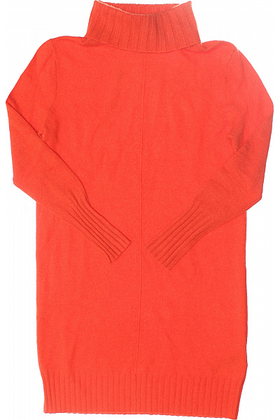 Pletené šaty Kašmírové Oranžové Vel. 36
