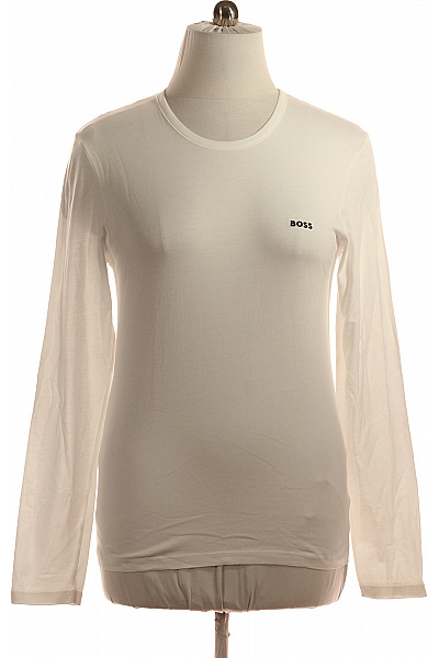 Hugo Boss Jednoduché Pánské Tričko Bílé