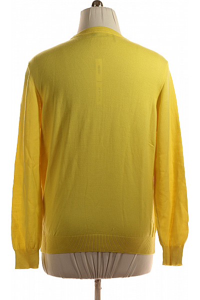 Pánský Svetr Vlněný Žlutý MAERZ Second hand Vel. 54