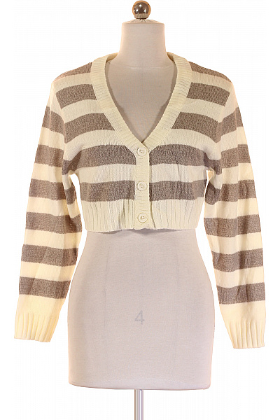 Dámský Svetr Černobílý Second Hand Vel. XXS