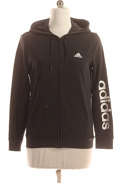 ADIDAS Funkční Dámská Mikina Černá Second Hand Vel. 38-40