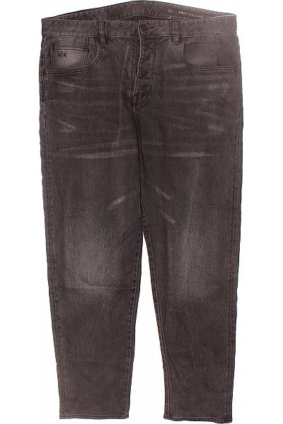 ARMANI Pánské Rovné Džíny Černé Vel. 36