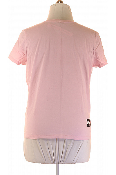 TOMMY HILFIGER Dámské Tričko s Potiskem Růžové Vel. XXL