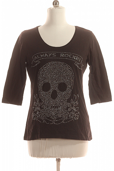 Dámské Tričko s Potiskem Černé Vel. 42