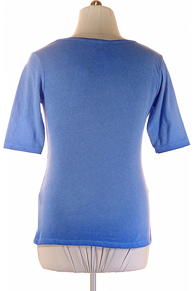 COTTON CANDY Jednoduché Dámské Tričko Modré Vel. L