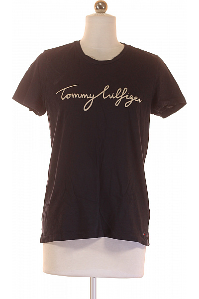 Dámské Tričko s Potiskem Modré TOMMY HILFIGER Vel. S