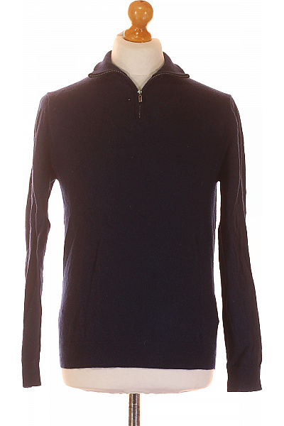 Pánský Svetr Meriný Modrý Vel. XL