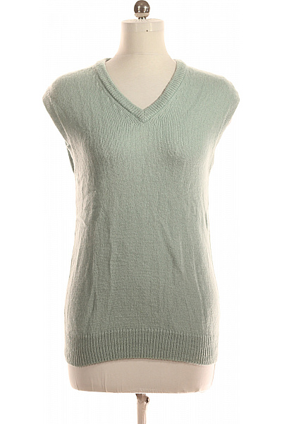 Dámská Vesta Vlněná Zelená Vel. M