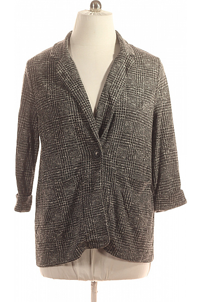 Dámský Kabát Černobílý Peacocks