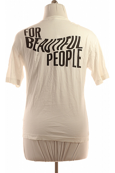 Pánské Tričko s Potiskem Bílé DRYKORN Second hand Vel. S