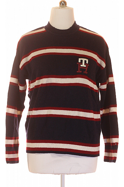 TOMMY HILFIGER Pánský Svetr Vlněný Barevný Vel. L