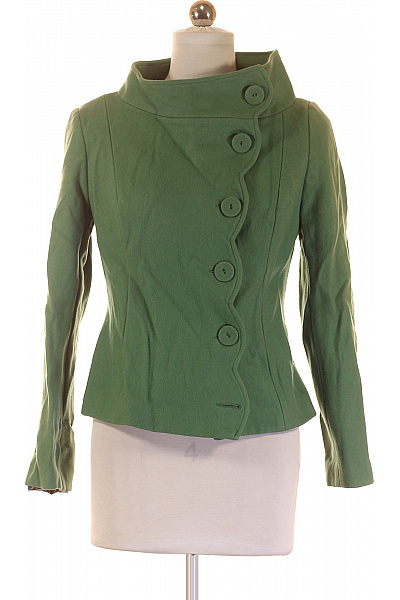 FEVER Dámský Kabát Vlněný Zelený