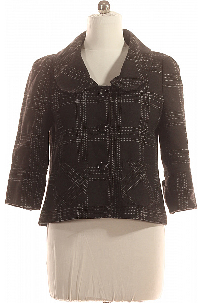 Amisu Dámský Kabát Černobílý Vel. 40