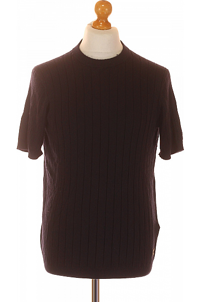 ALPHATAURI Jednoduché Pánské Tričko Kašmírové Modré Vel. L