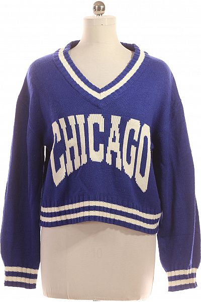 Dámský Svetr Modrý Second hand Vel. S