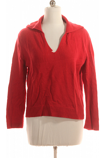 Dámský Svetr Kašmírový Červený Second Hand Vel. 40
