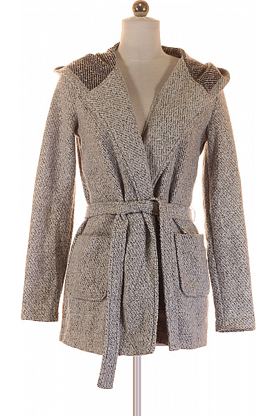 Krátký Dámský Kabát Šedý Vel. 34