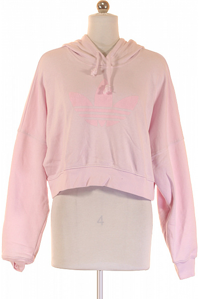 ADIDAS Dámská Mikina Bez Zapínání Růžová Second Hand Vel. S