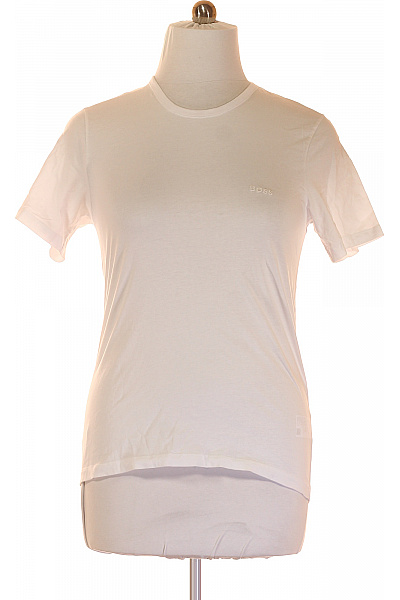 Hugo Boss Jednoduché Pánské Tričko s Krátkým Rukávem Bavlněné Bílé