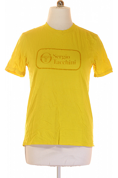 Pánské Tričko s Potiskem Žluté Vel. L